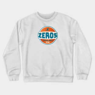 ZEROS Malibu CA: California Surf Breaks Crewneck Sweatshirt